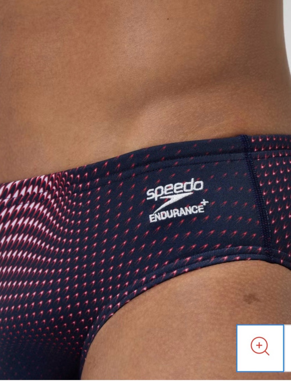 Speedo Navy with red endurance trunk